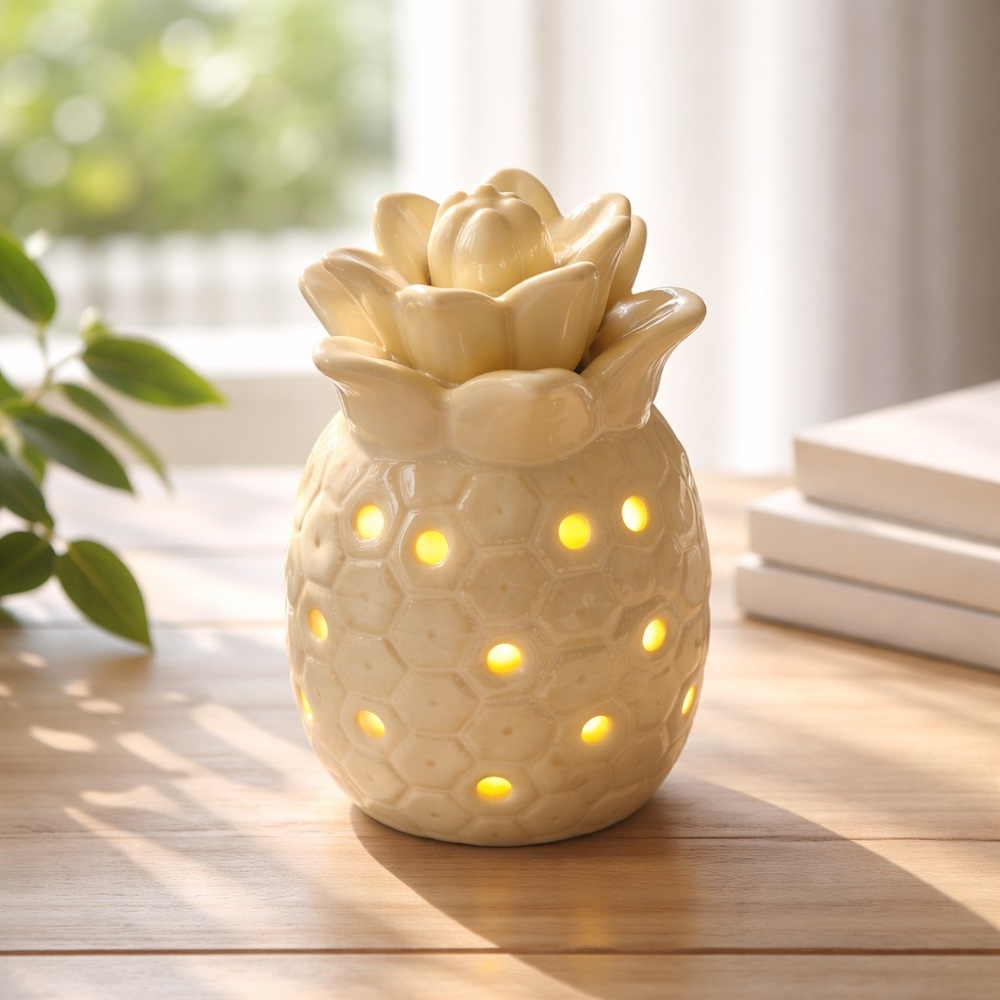 NWOT Light Up Ceramic Pineapple